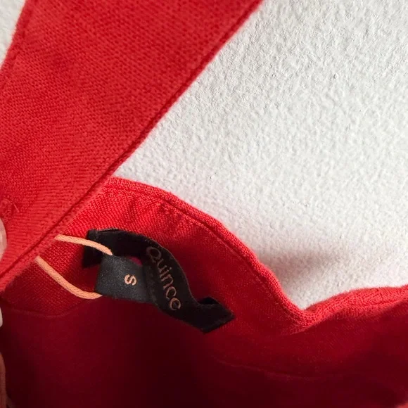 NWT Quince Women 100% European Linen Fitted Tank Chile S - Picture 2 of 4